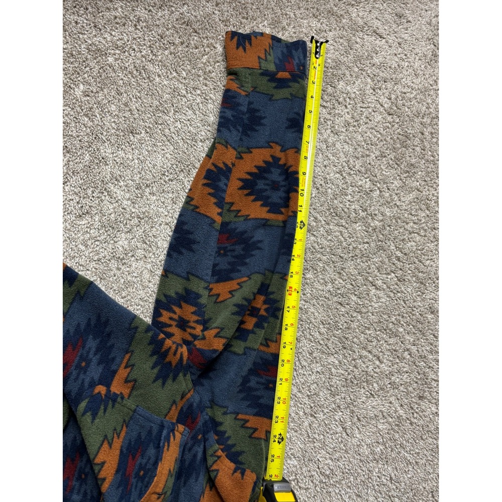Legendary Whitetails Mens XL Fleece Button Down Shirt Southwestern Aztec Blue - Picture 5 of 6